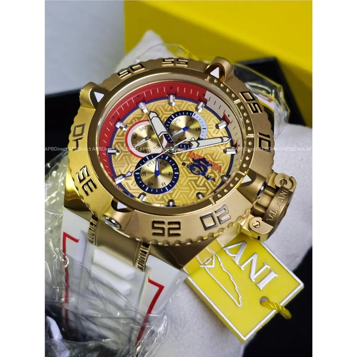 Invicta - Subaqua Noma IV - Multifunction Day Date Gold Plated Quartz Mens Watch
