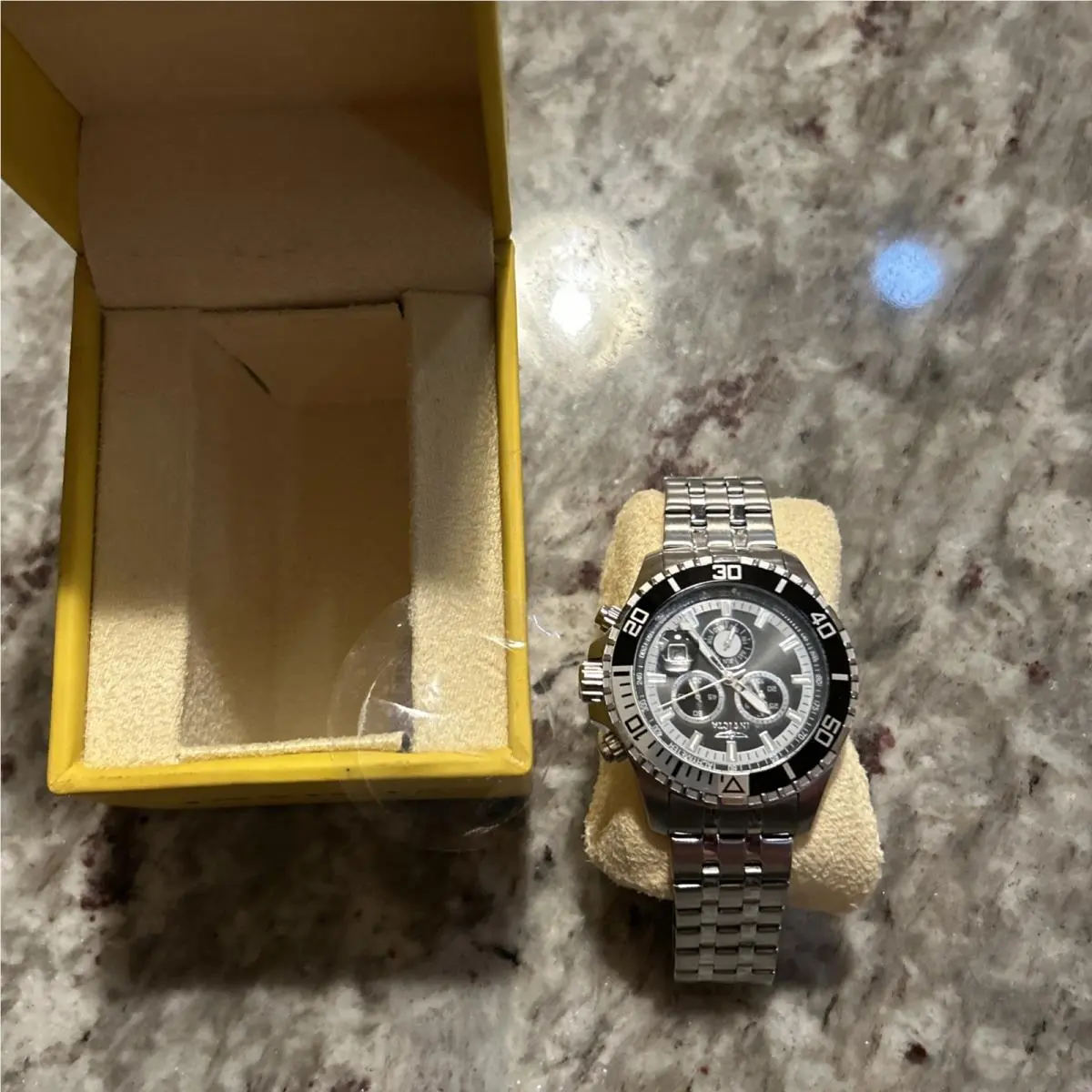 Pro Diver 13648 Chronograph Black Dial Stainless Steel Mens Watch by Invicta