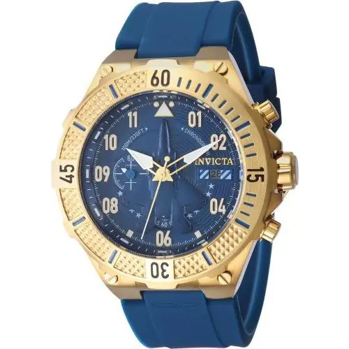 Invicta Men`s 39890 Aviator Quartz Multifunction Blue Dial Watch