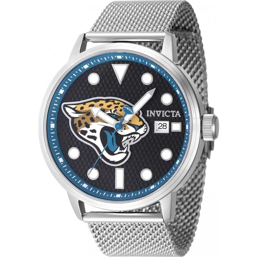 Invicta Nfl Jacksonville Jaguars Quartz Black Dial Men`s Watch 47993