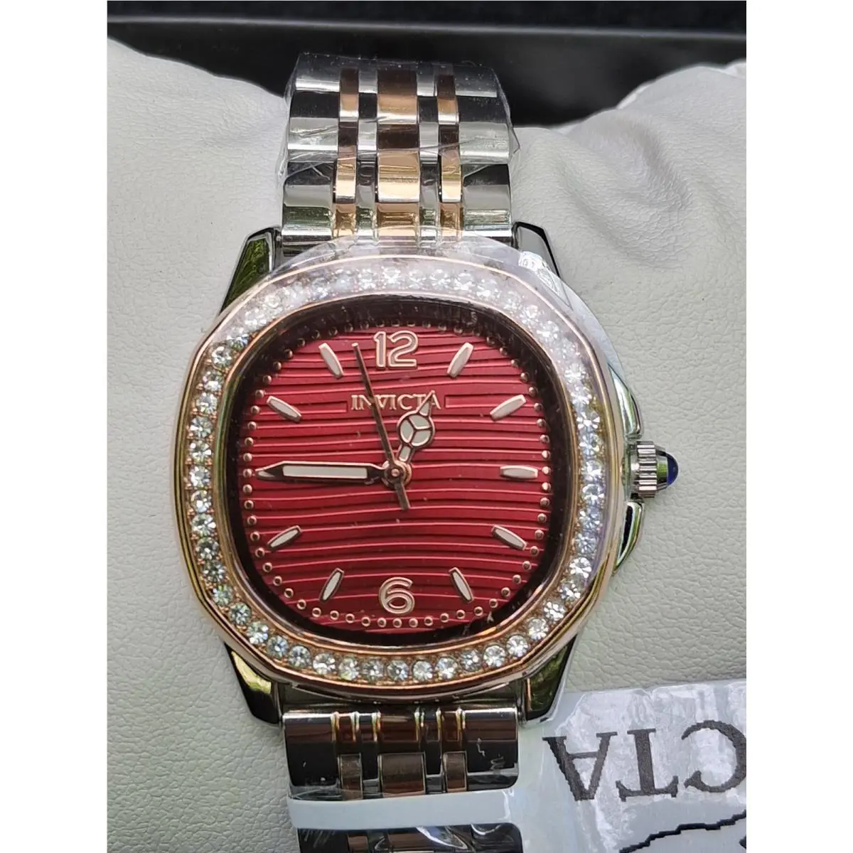 Invicta Wildflower Women’s Watch Red Rose Gold Steel Silver Mothers Day 69380