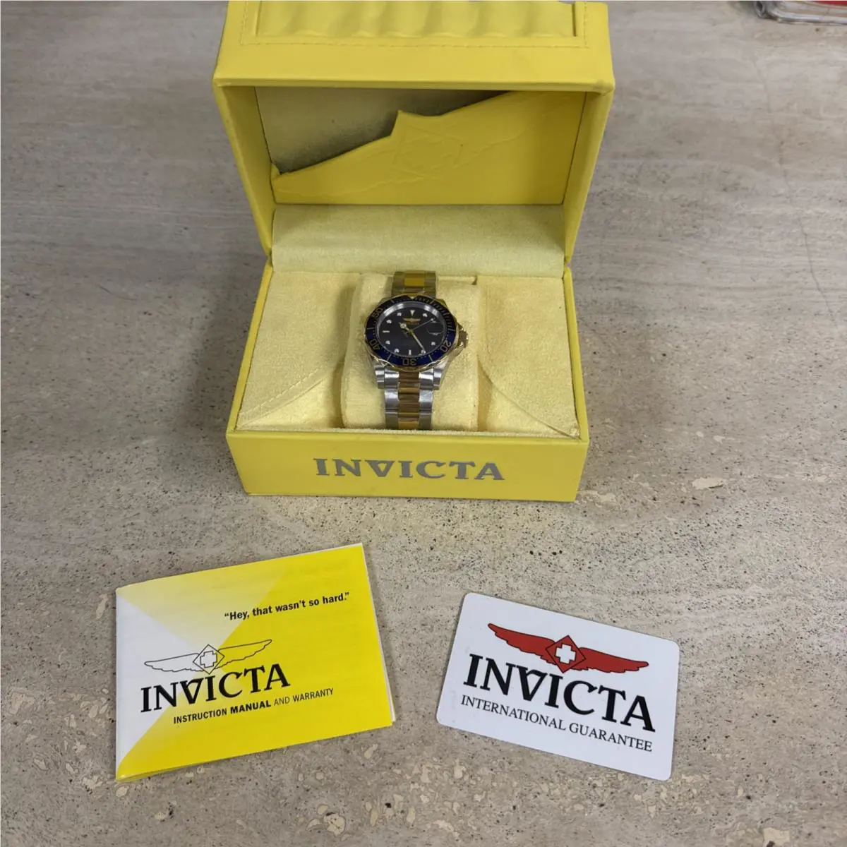 Invicta Two Tone Mens Blue Face Watch