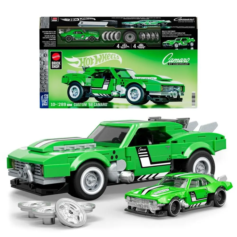 Mattel Brick Shop Hot Wheels Speed Series Construction Kit Custom `68 Camaro w