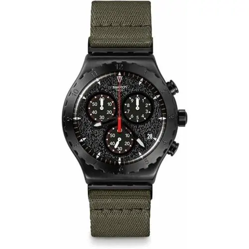 Swatch YVB416 `by The Bonfire` Irony Chronograph Stainless Steel Watch 43mm