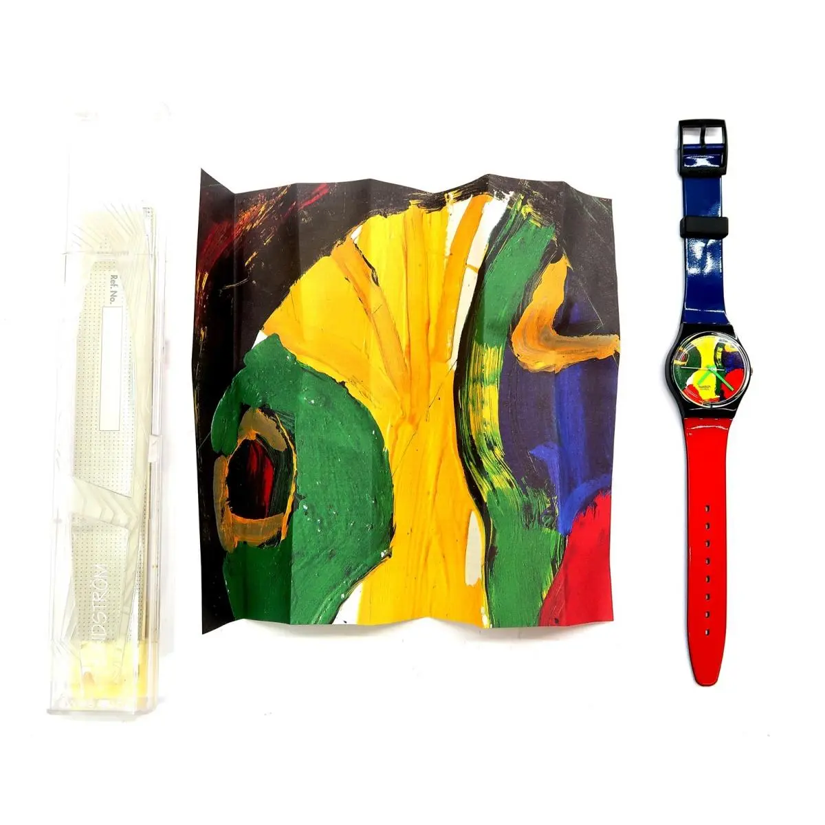 Swatch Watch Temps Zero GB166 Bengt Lindstrom 1995 w/ Case Print Papers