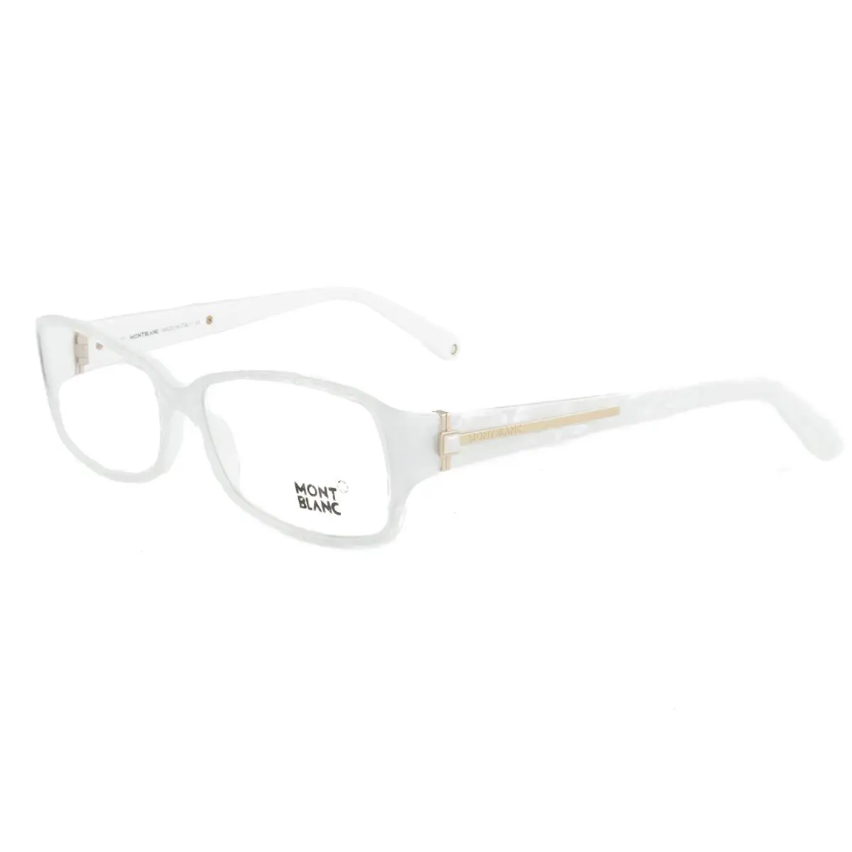 Rectangular Eyeglass Frames 56mm MB380 021 - White by Montblanc