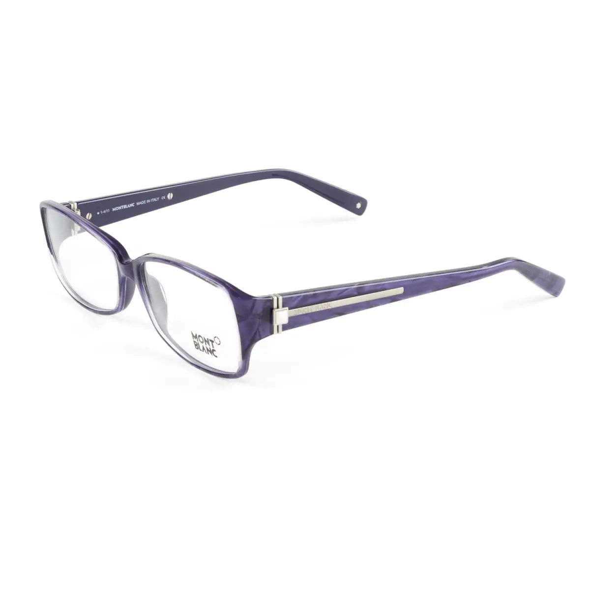 Rectangular Eyeglass Frames 56mm MB380 081 - Shiny Violet by Montblanc