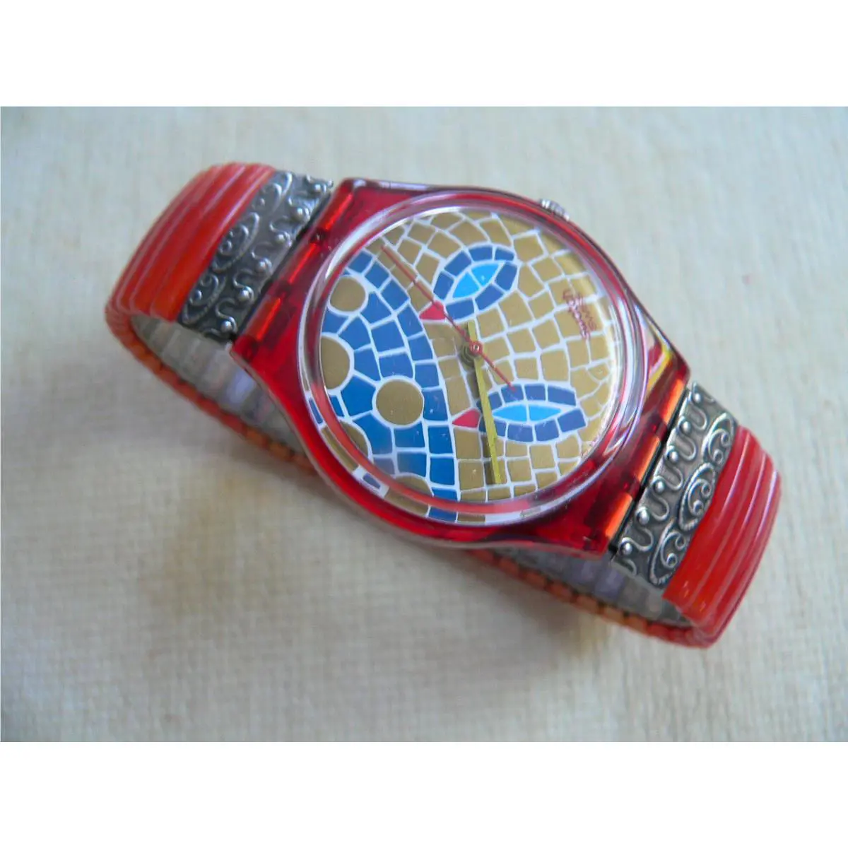 1990 Swatch Watch Mosaiques Collection. Ravenna GR107M