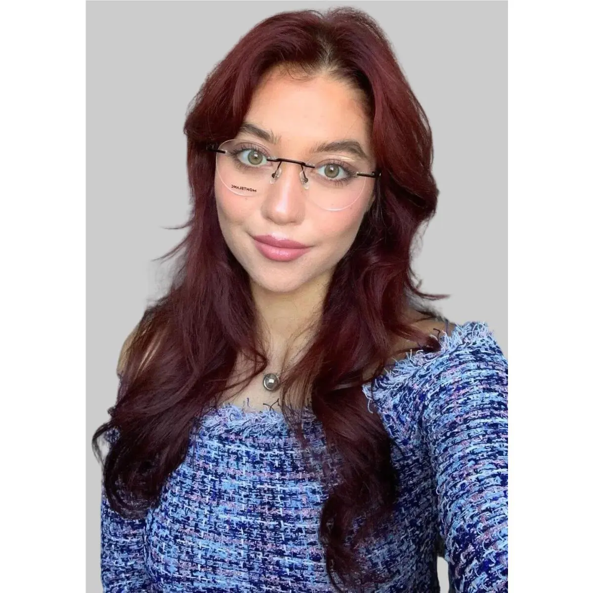 Montblanc MB148O 49mm 49-20-145 Rimless Black Round Men`s Women`s Eyeglasses