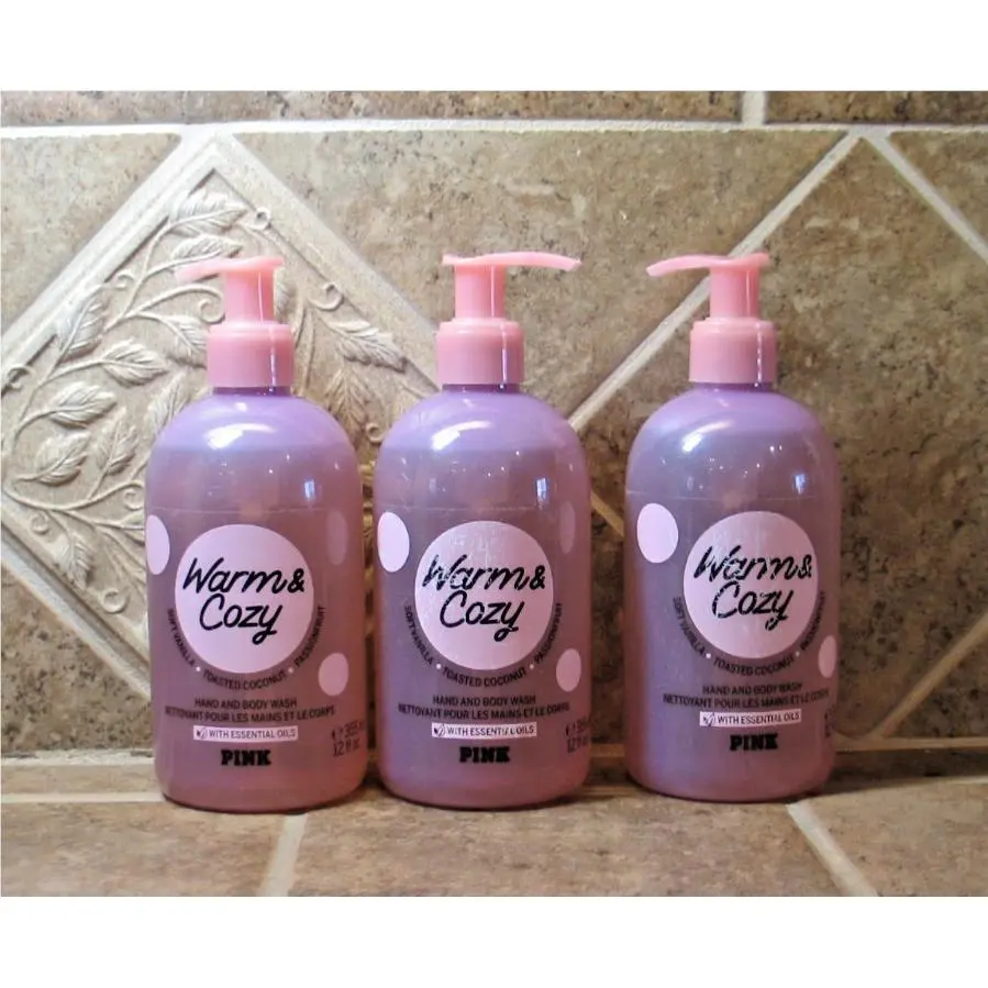 Victoria`s Secret Hand and Body Wash Warm Cozy Fragrance 12 oz Lot of 3