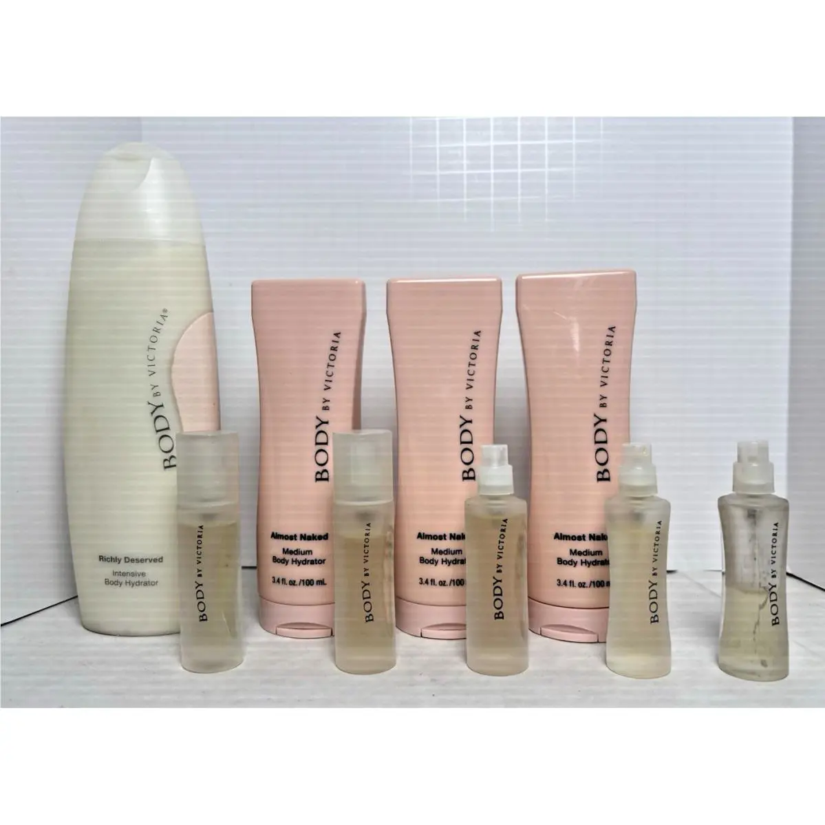 Victoria`s Secret Body by Victoria 9pc Lot Almost Naked Hydrators Mist Vintage