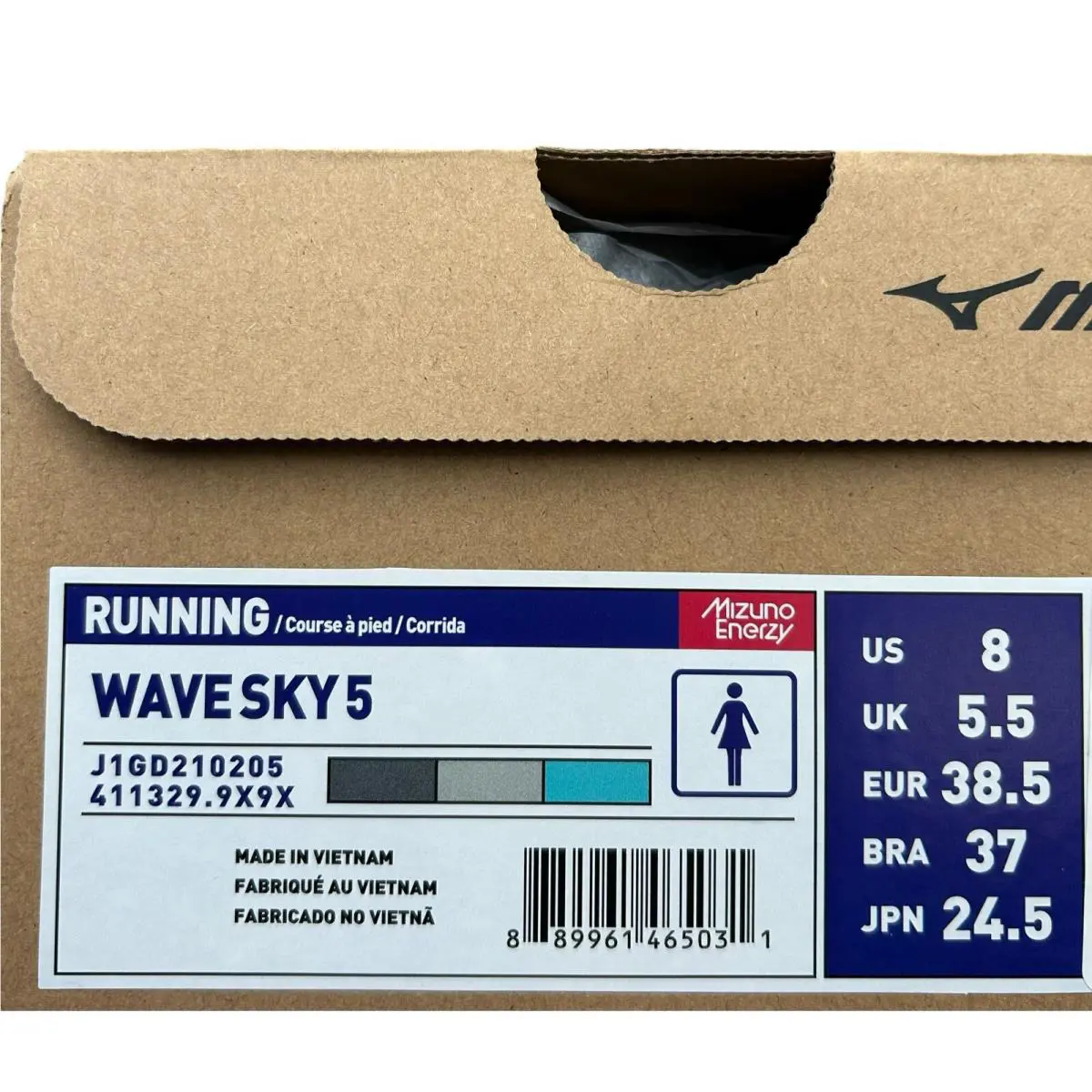 Mizuno shoes - Mizuno Wave Sky - Wave Sky - Enerzy - Gray/White/Blue (UPC: 889961465031) 9