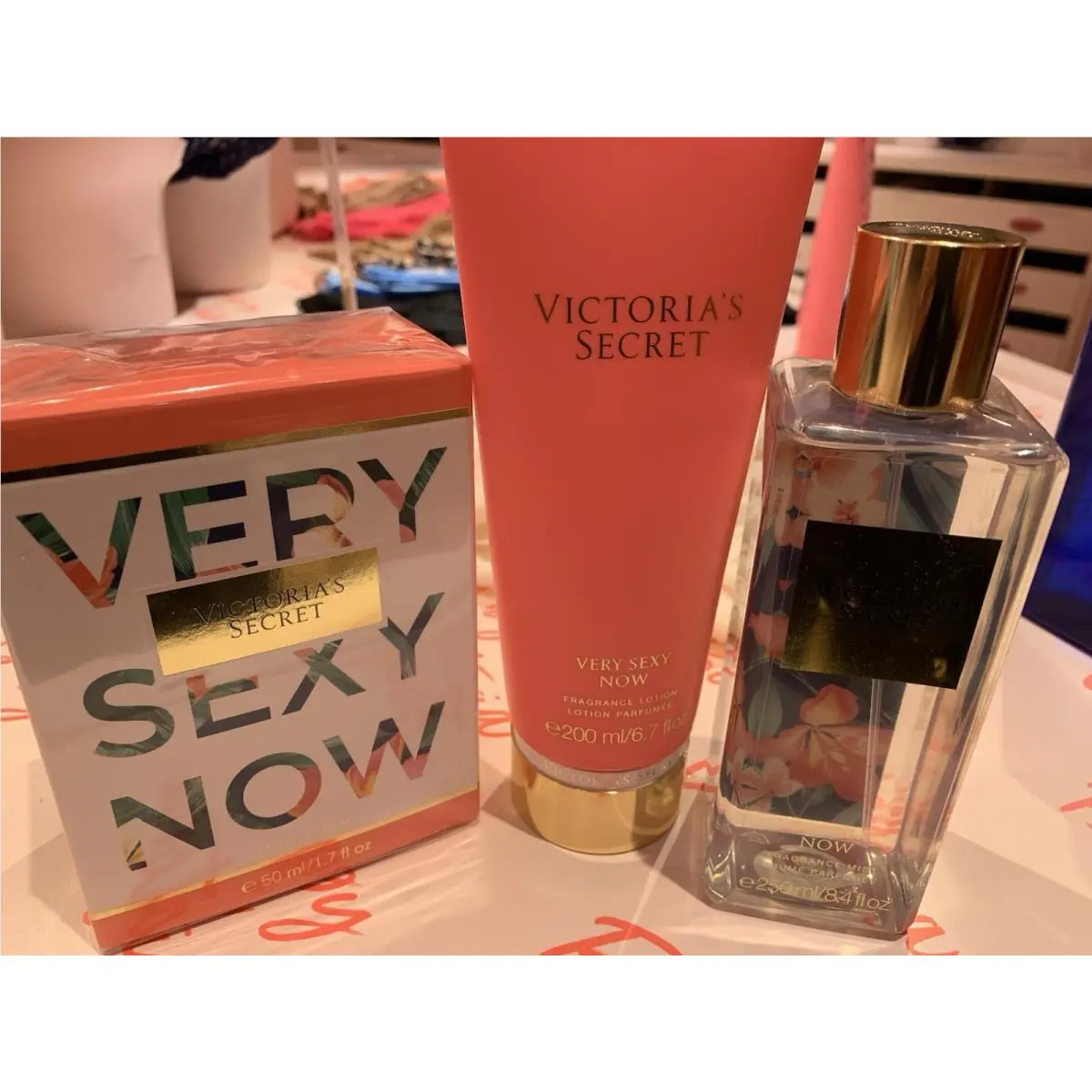 Victorias Secret Very Sexy Now 2017 3 pc Set Edp 1.7 oz + Lotion+ Mist 8.4oz