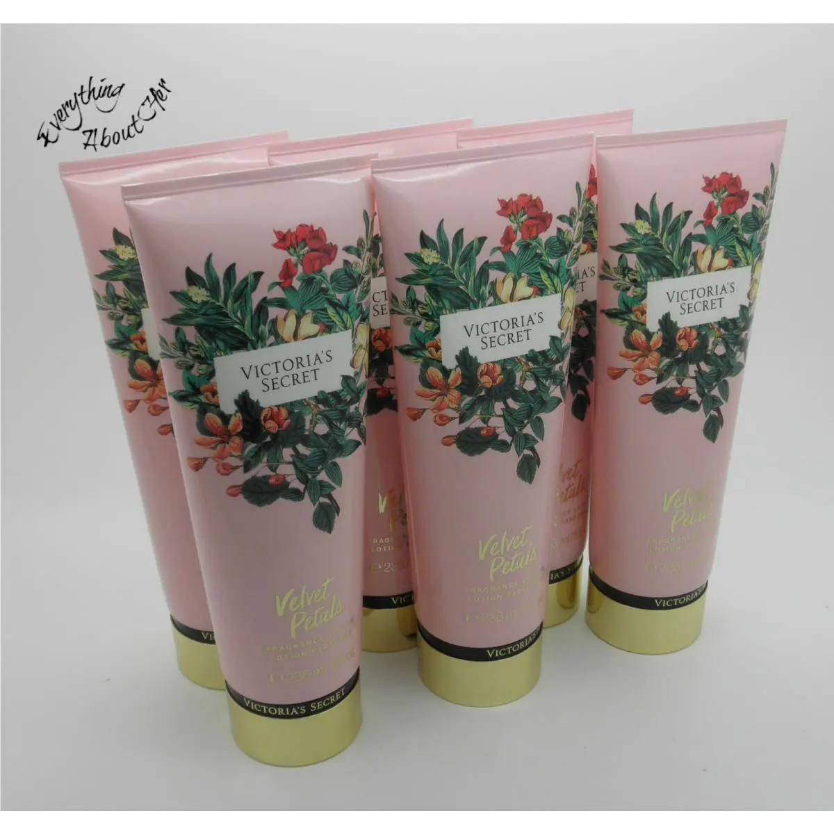 Lot of 6 Victoria`s Secret Velvet Petals Fragrance Lotion 8 Oz. Each Rare Nla
