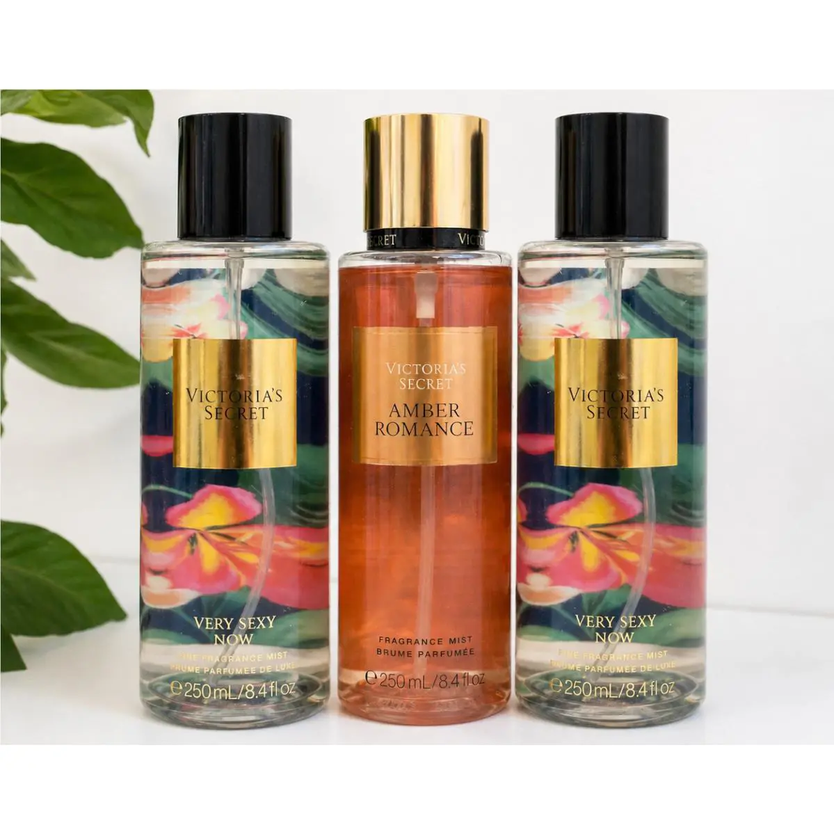 Victoria’s Secret Amber Romance Very Sexy Now Fragrance Mist 8.4oz Trio Set