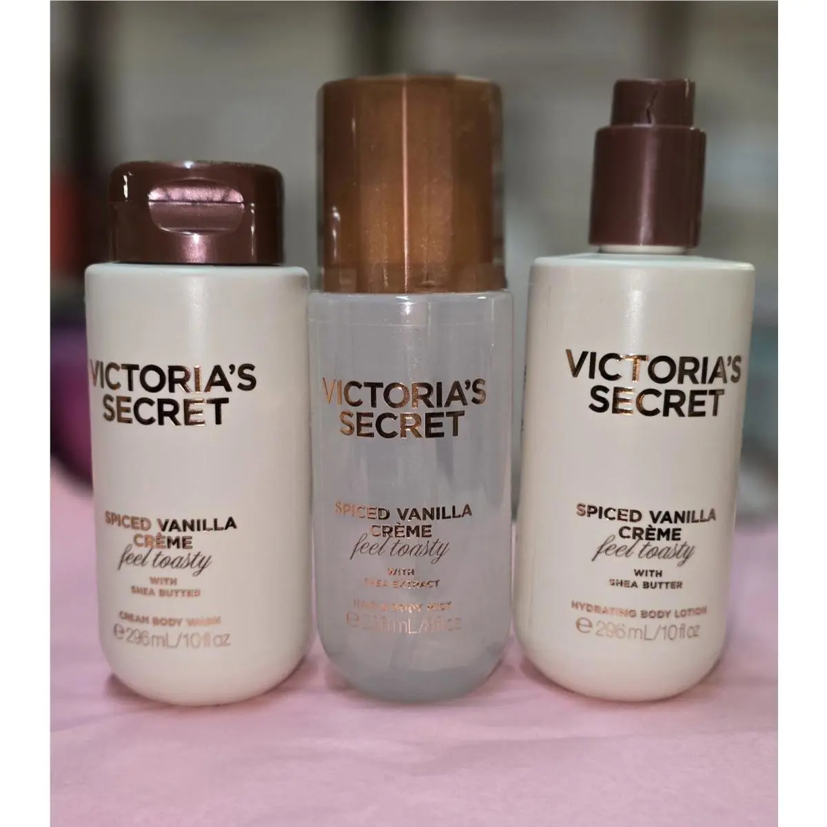 Victoria`s Secret Spiced Vanilla Creme Body Lotion Mist Body Wash Set
