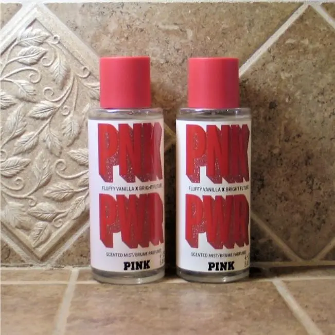 Victoria`s Secret Pink Pnk Pwr Fluffy Vanilla Spray Mist 8.4oz Lot of 2