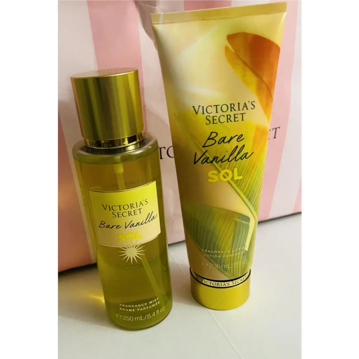 Victoria`s Secret Fragrance Mist Lotion Bare Vanilla Sol Set by Victoria's Secret