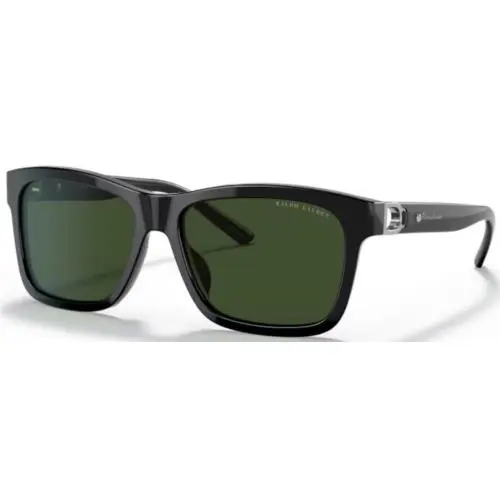 Ralph Lauren RL8203QU 500171 Sunglasses Men`s Shiny Black/dark Green Lenses 57mm