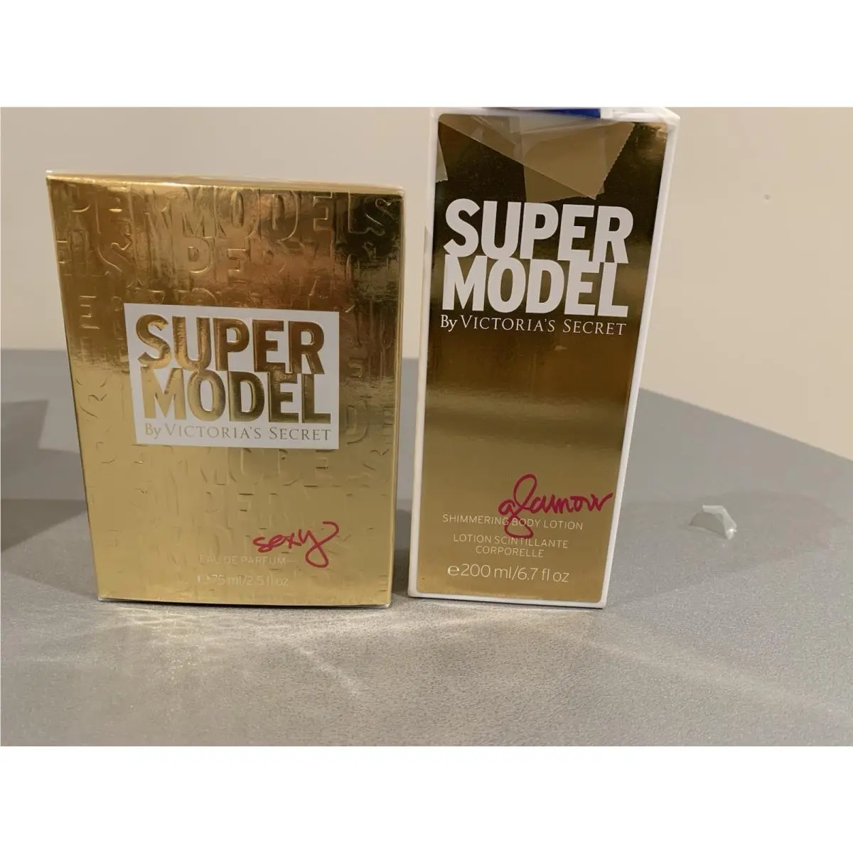 Victorias Secret Super Model 4pc Set Edp 2.5oz + 3 x Shimmering Lotion 6.7oz