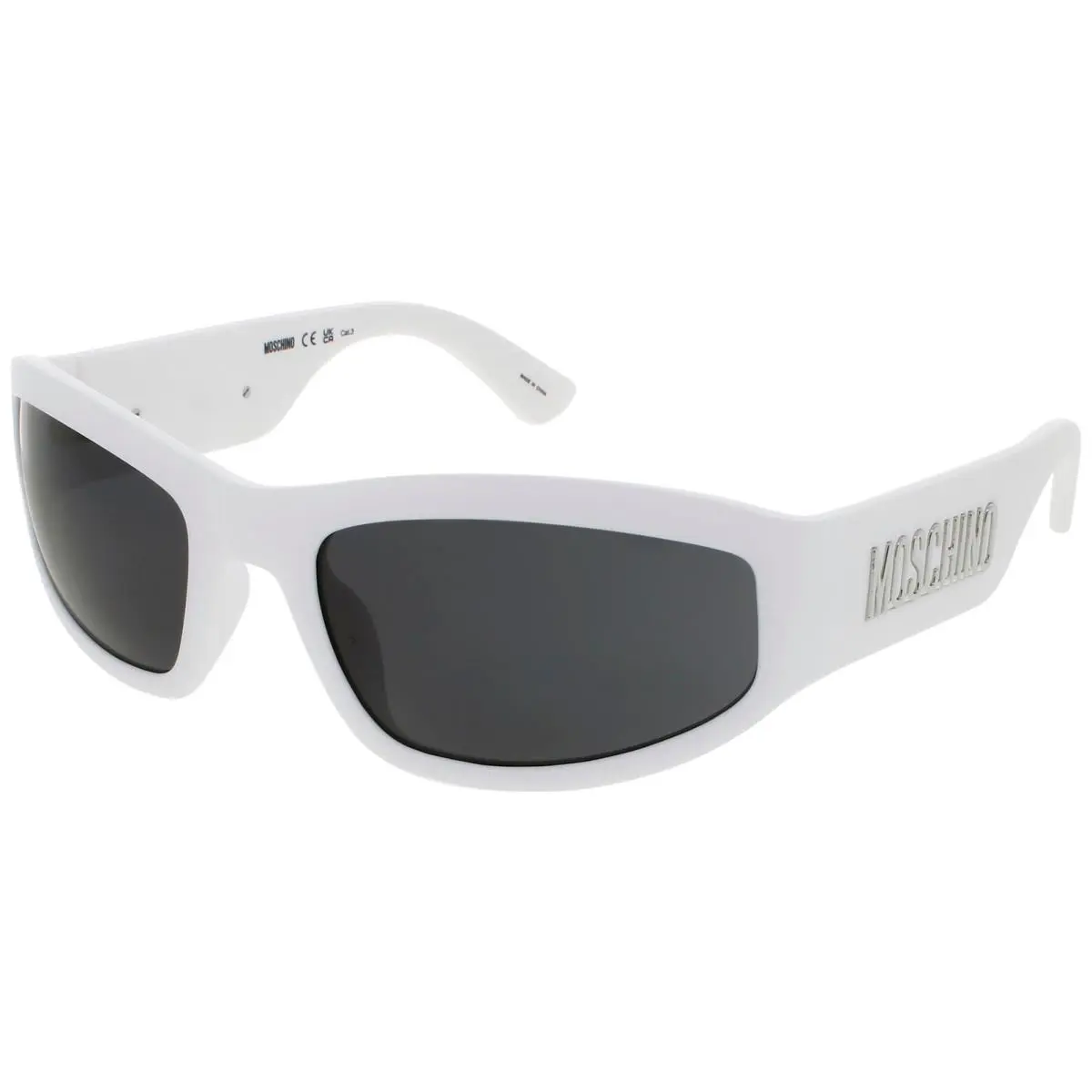 Moschino MOS164/S 06HT/IR 06HT Sunglasses Matte White Frame Grey Lenses 60 mm
