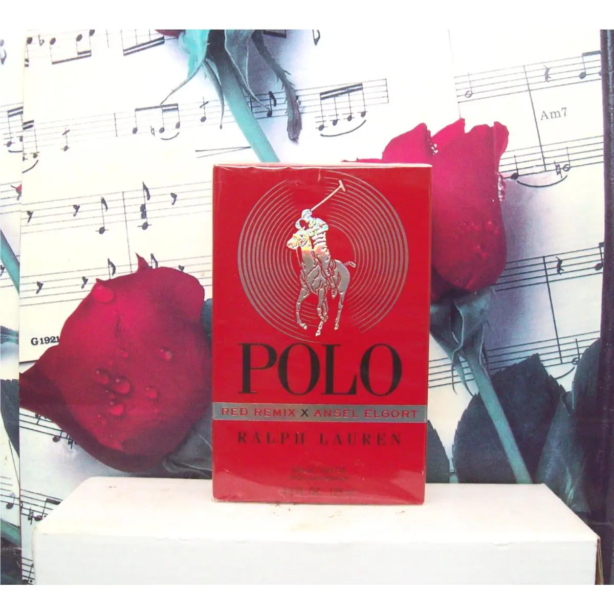 Ralph Lauren Polo Red Remix X Ansel Elgort 4.2 Oz. Edt Spray. Box