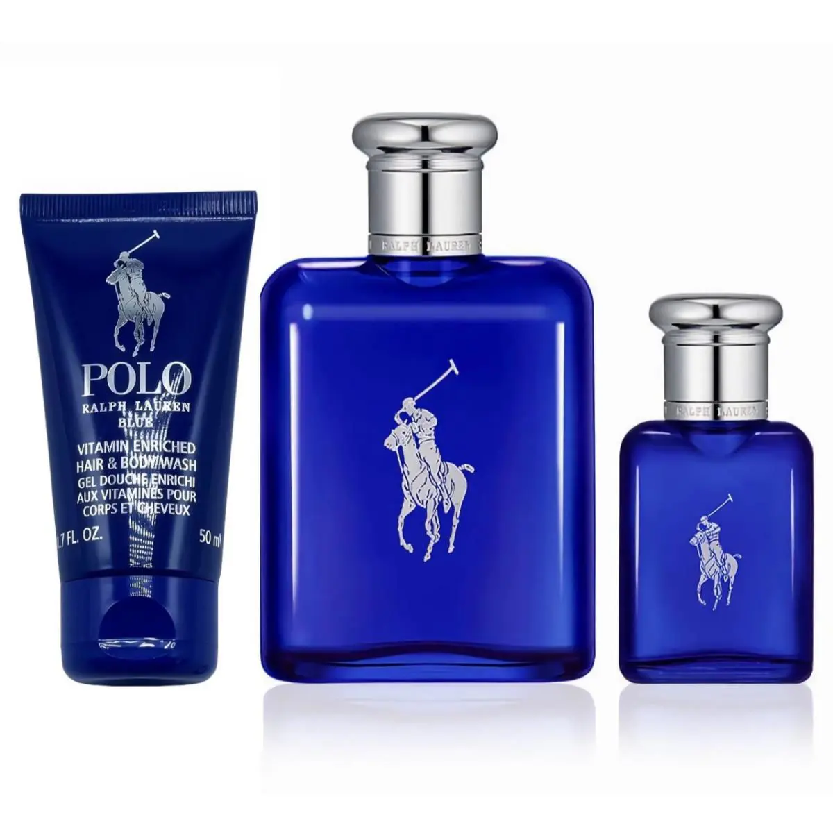 Polo Blue by Ralph Lauren For Men 3pcs Set 4.2 oz Edt Spray + Deodorant + Mini