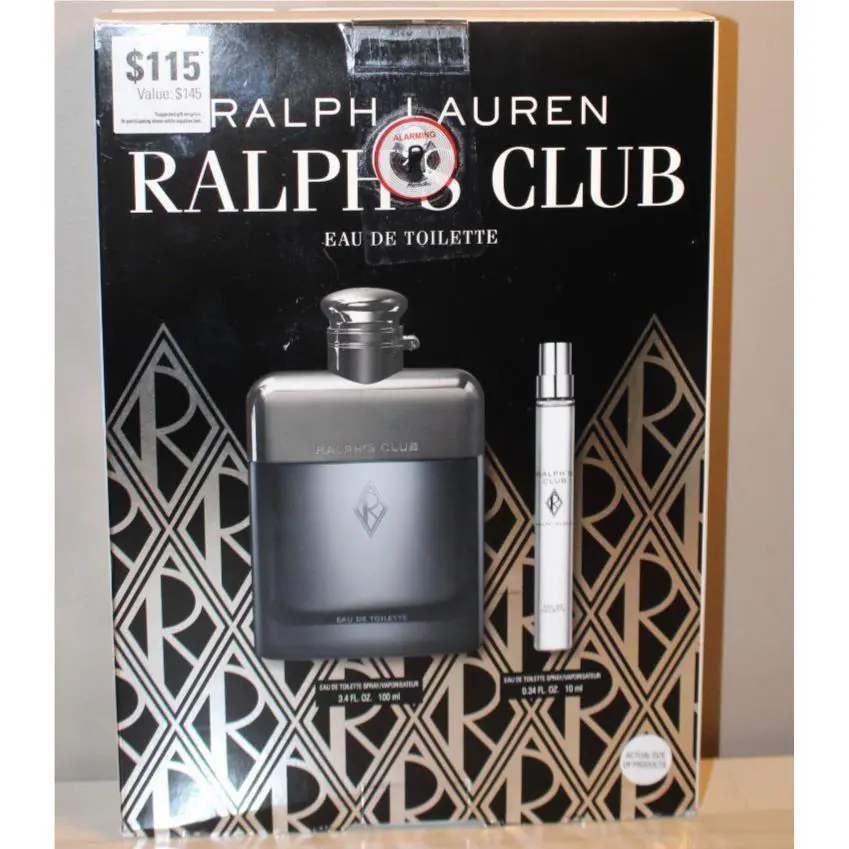 Ralph Lauren Ralph`s Club Men 3.4 OZ 0.34 OZ Eau DE Toilette Spray Gift Set