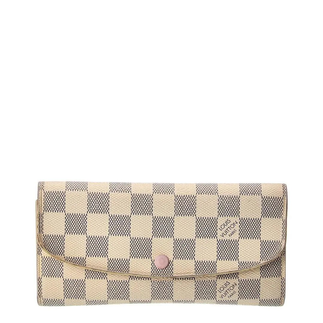 Louis Vuitton Rose Ballerine Damier Azur Emilie Wallet Pre-loved