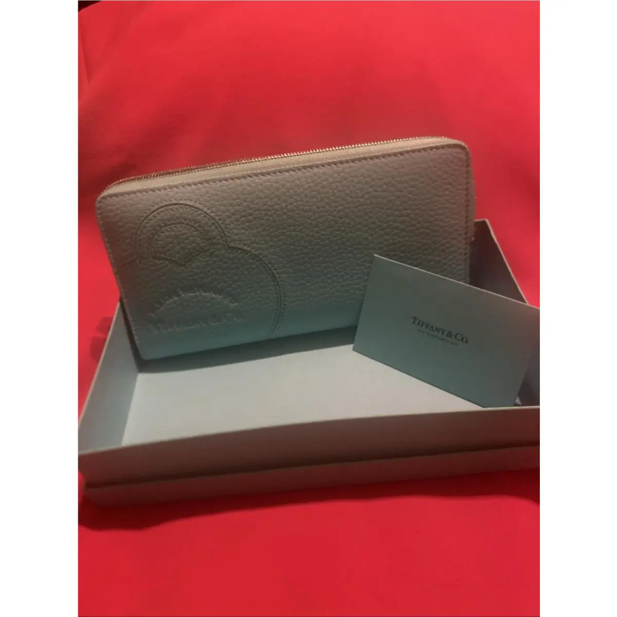 Tiffany CO Return to Tiffany Blue Leather Large Zip Wallet