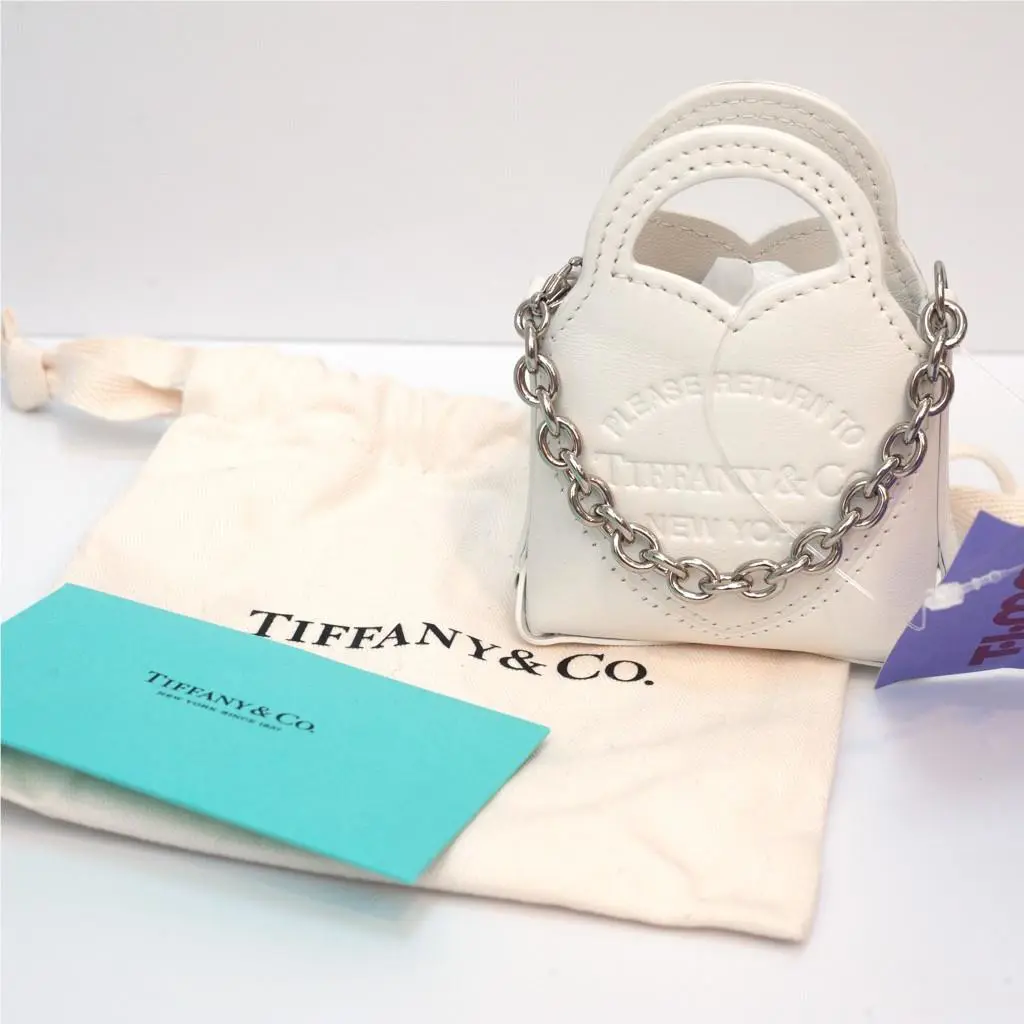 Tiffany Co. Micro Nano Return To Tiffany White Leather Tote Bag