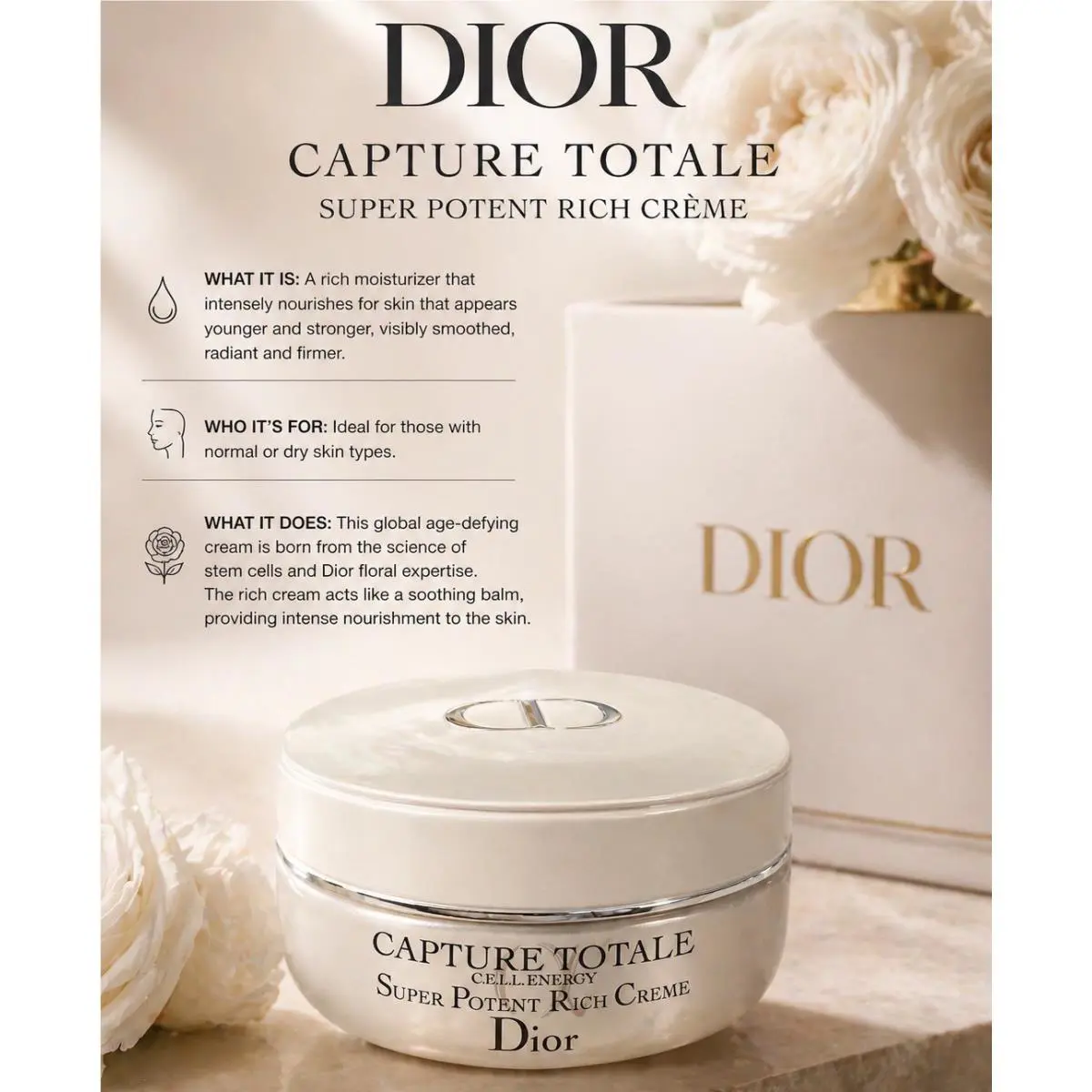 Dior Capture Totale Super Potent Firming Wrinkle-correcting Rich Creme 1.7oz