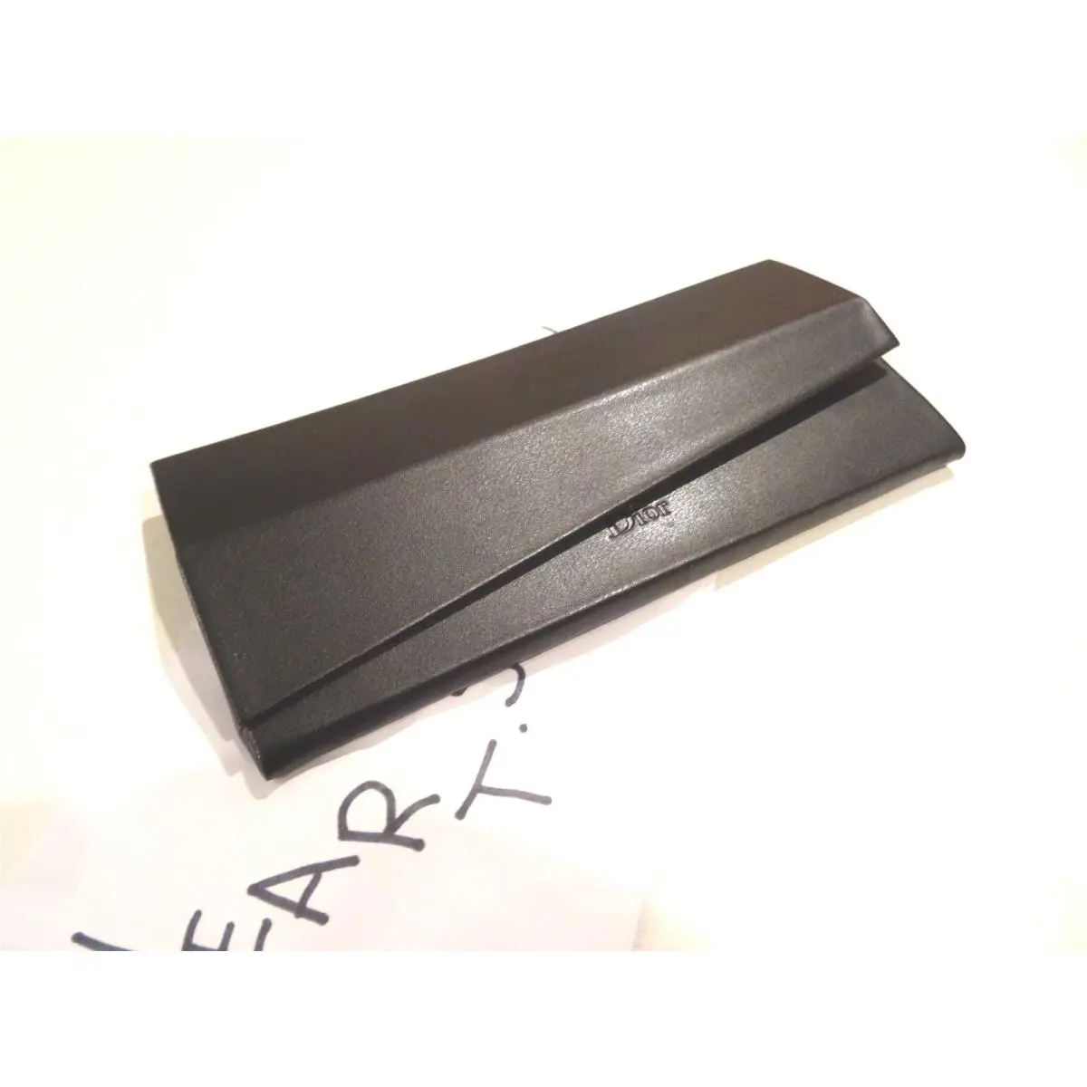 Christian  Black Leather Wallet Iphone Sunglasses Case by Dior