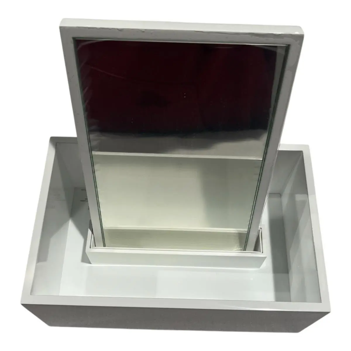 White Lacquered Vanity/make-up Storage Box with Mirror by Dior