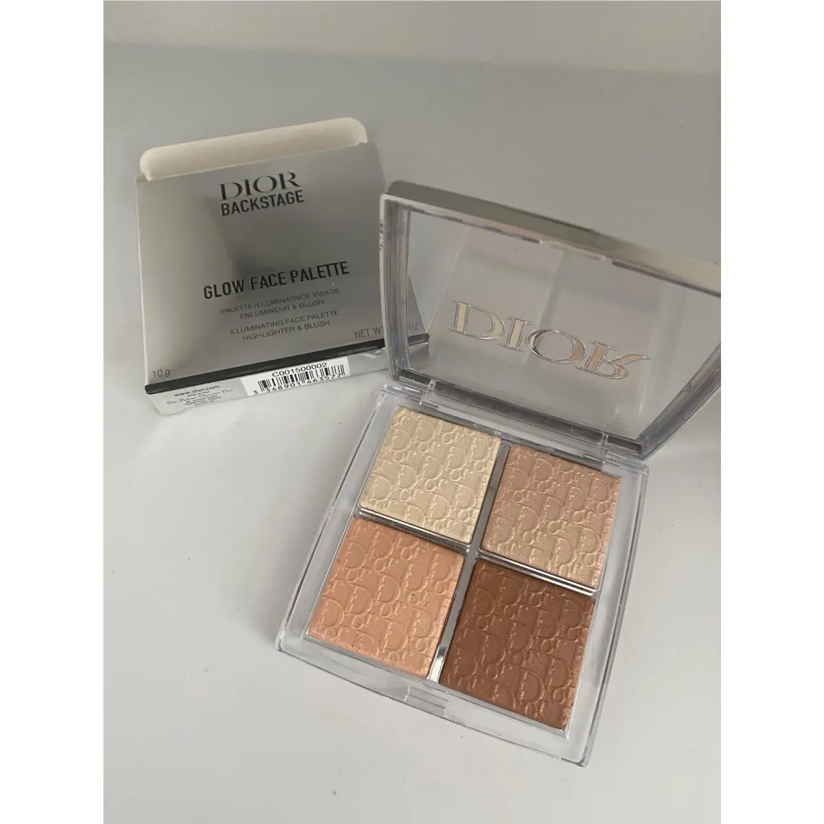 Dior Backstage Glow Face Palette Illuminating Highlighter Blush -002 Glitz