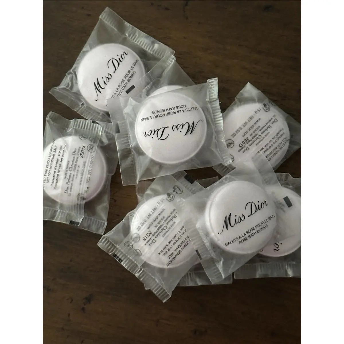 Dior Miss Dior Body Rose Bath Bombs Tablets 0.52 oz / 15 g X 8 Unbox