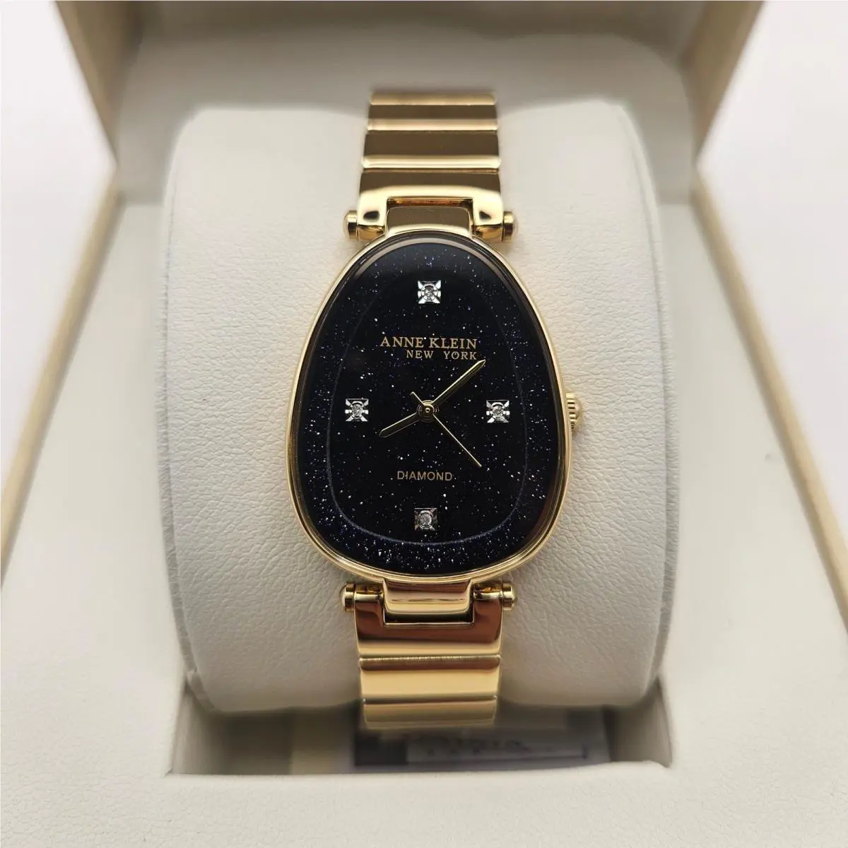 Anne Klein New York 12-7790BSGC Diamond Dial Bracelet Women`s Watch