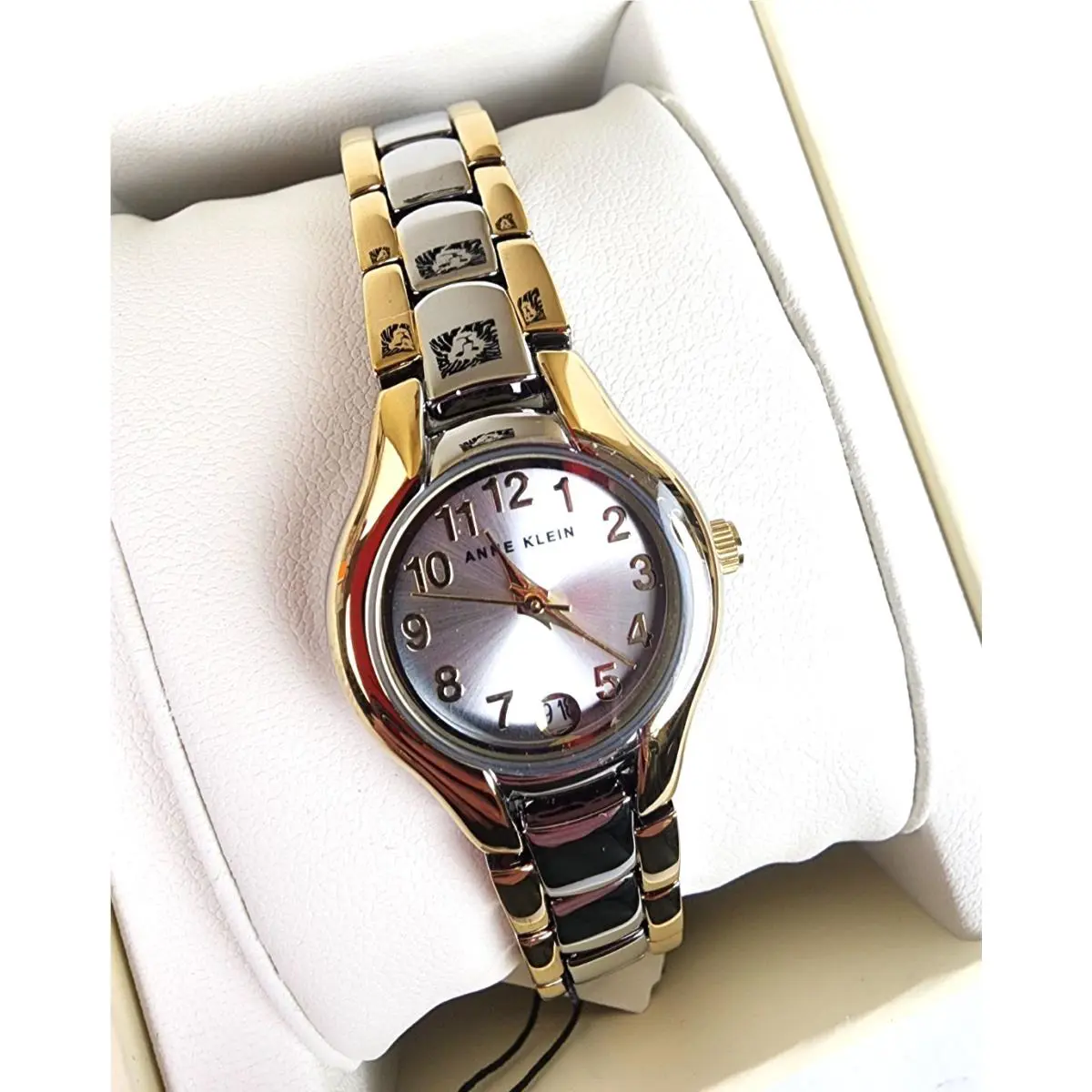 Anne Klein Quartz Ladie`s Watch Silver Face Two Tone Bracelet 10-6777SVTT