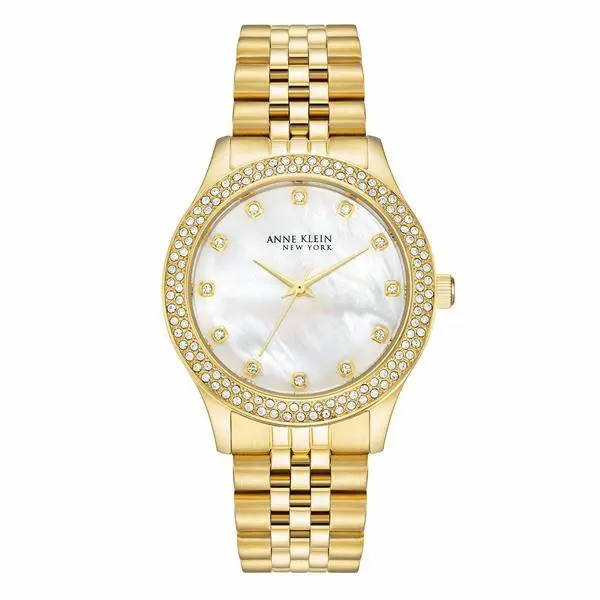 Anne Klein York Stainless Steel Gold-tone Ladies Watch 12/7742MPGB