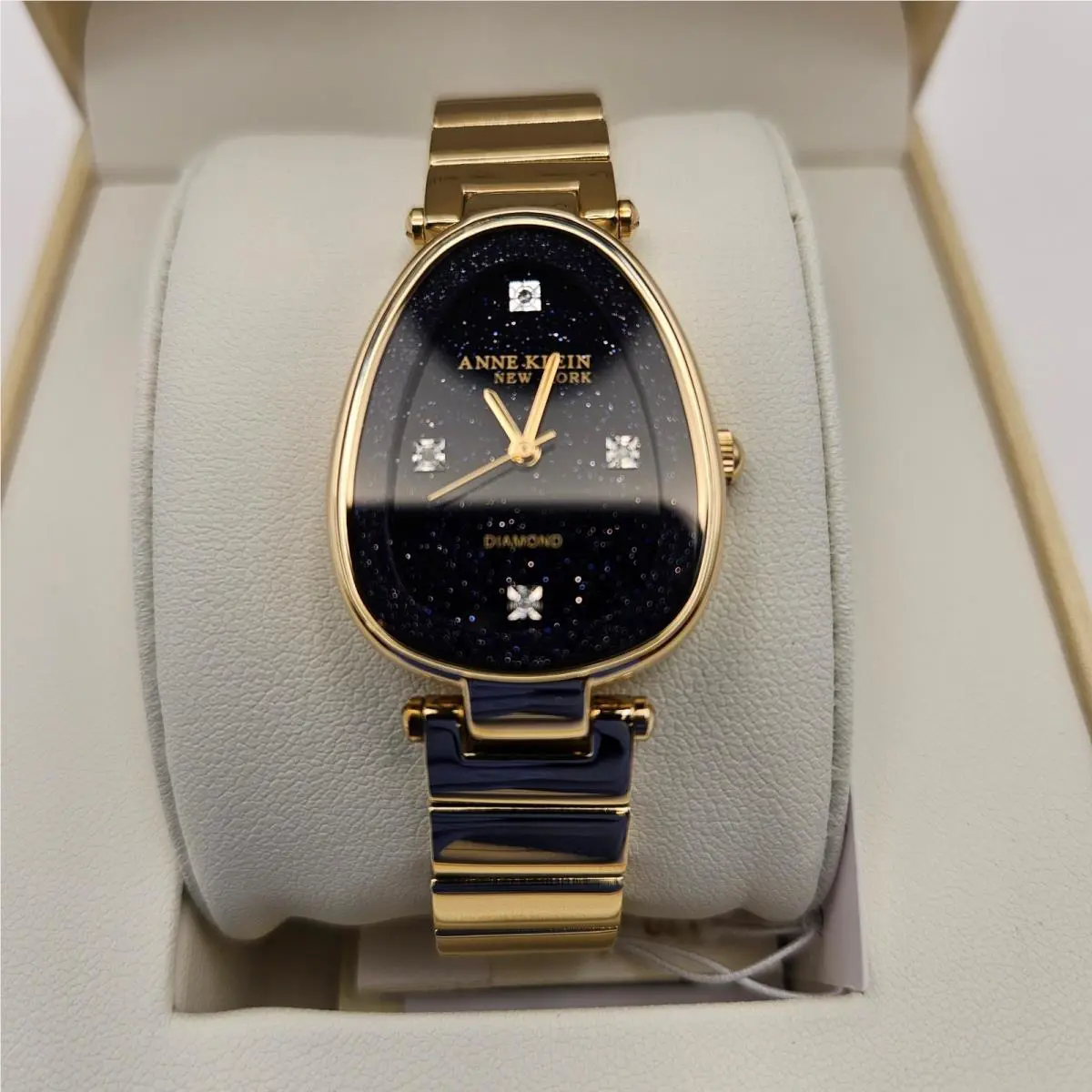 Anne Klein New York 12-7790BSGC Diamond Dial Bracelet Women`s Watch