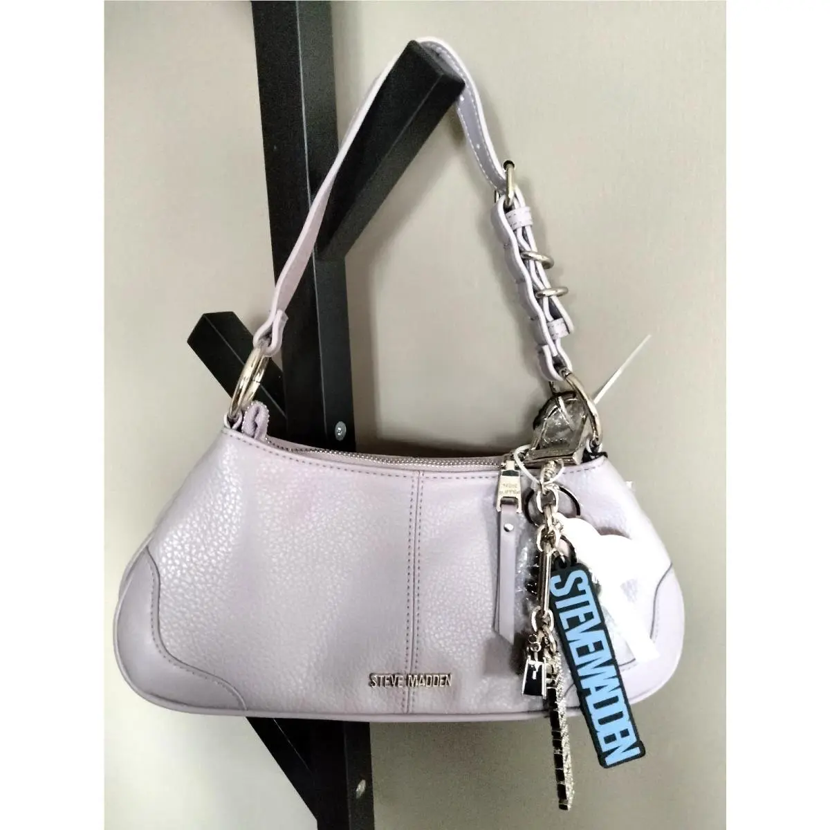 Steve Madden Bchaser Small Shoulder Bag Charms in Mauve Lavender Purple