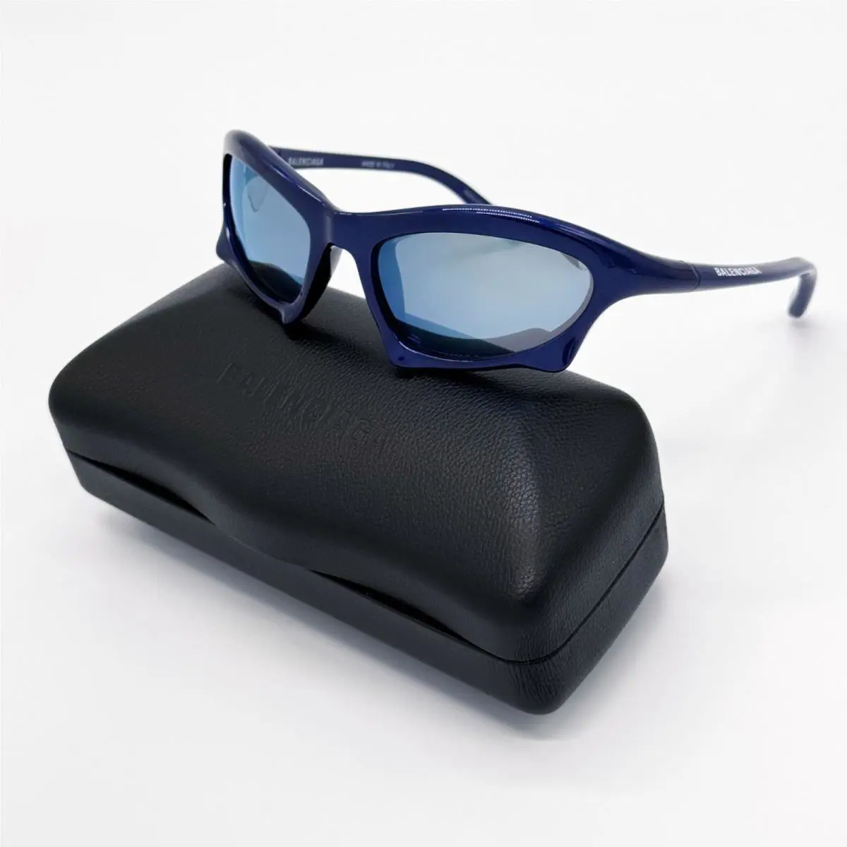 Balenciaga BB0229S 006 Sunglasses Blue Unisex Eyewear Balenciaga