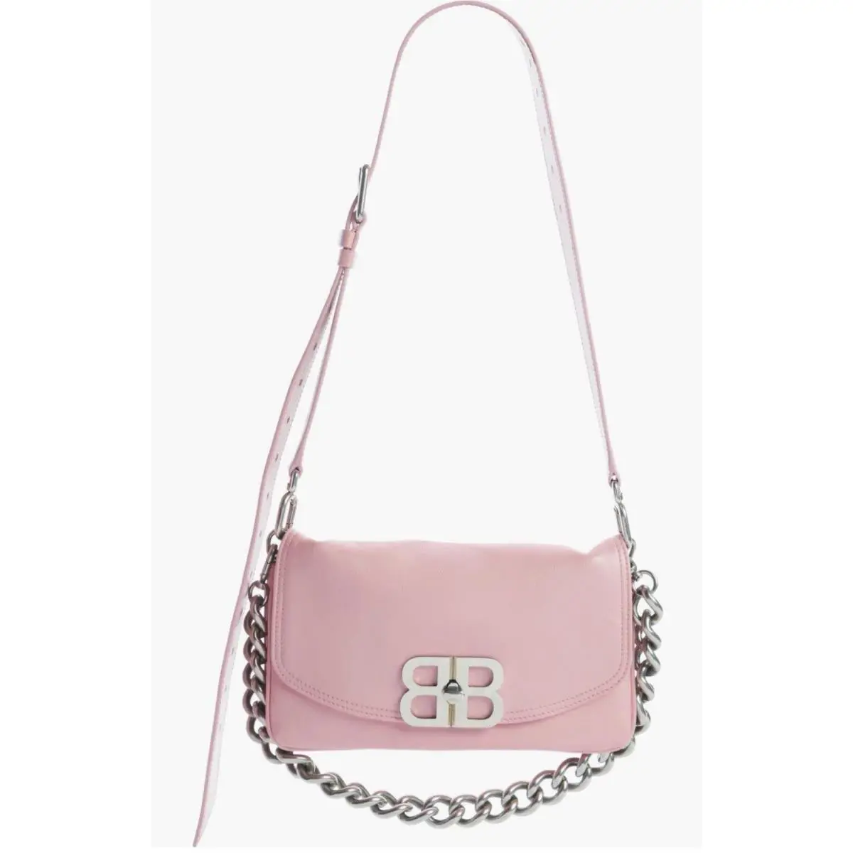 Balenciaga BB Soft Flap Leather Shoulder Bag