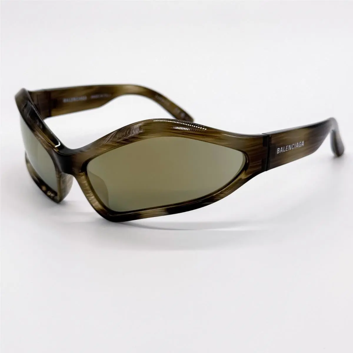 Balenciaga BB0314S 003 Sunglasses Havana/bronze Geometric Unisex Eyewear