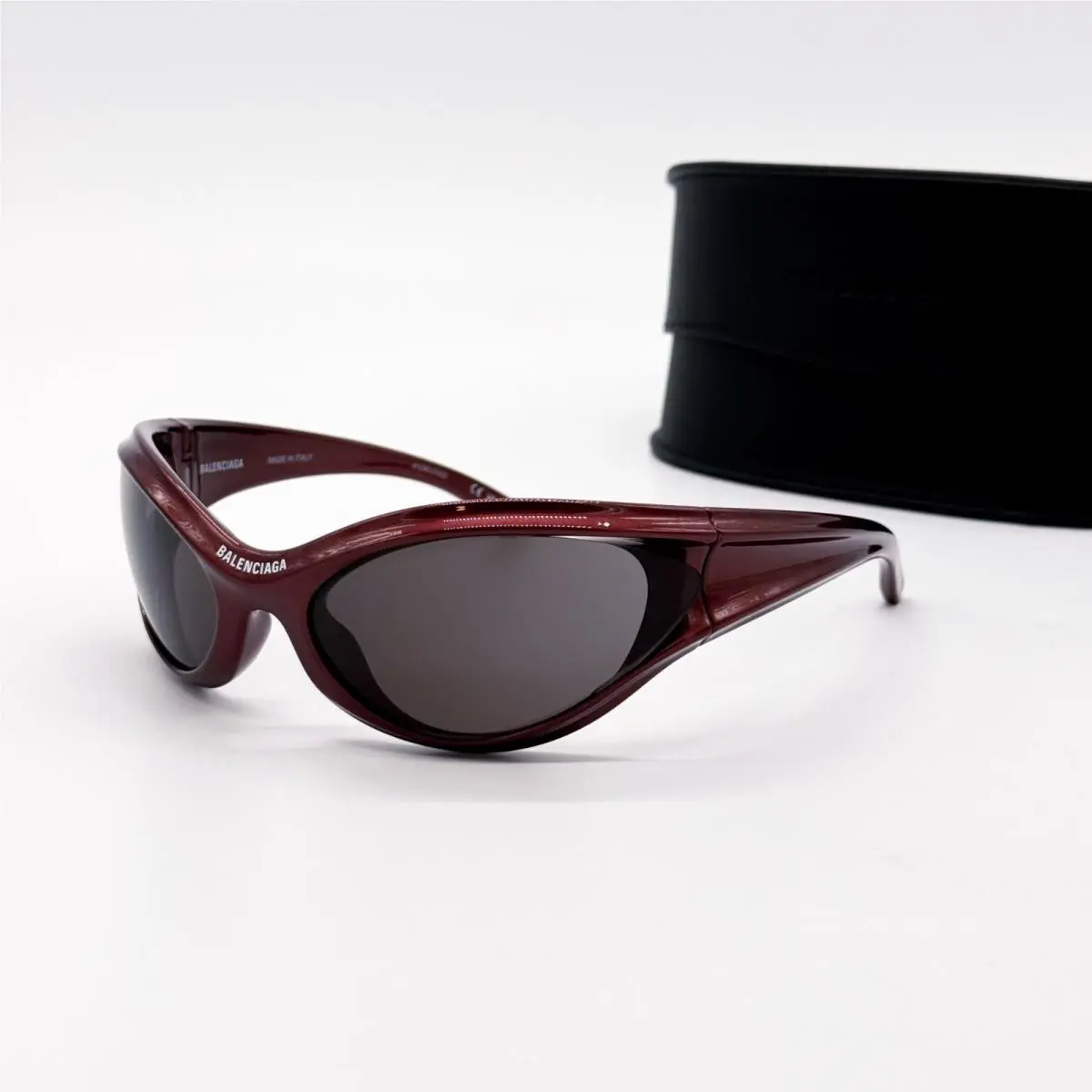 Balenciaga BB0317S 002 Sunglasses Burgundy Unisex Eyewear Balenciaga