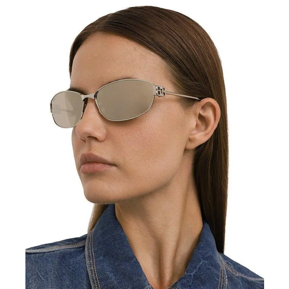 Balenciaga BB0336S 006 Sunglasses Silver Women Eyewear Balenciaga