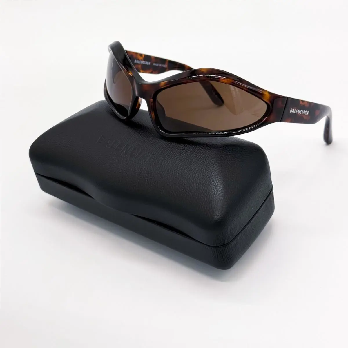 Balenciaga BB0314S 002 Sunglasses Havana Unisex Geometric Eyewear Balenciaga