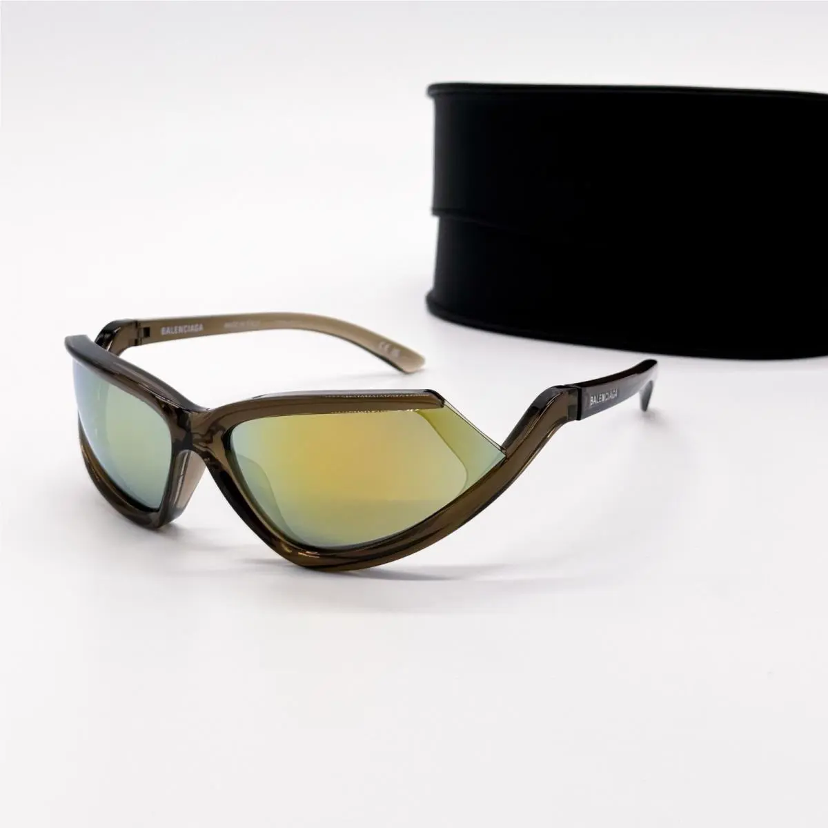 Balenciaga BB0289S 003 Sunglasses Brown Geometric Unisex Eyewear Balenciaga