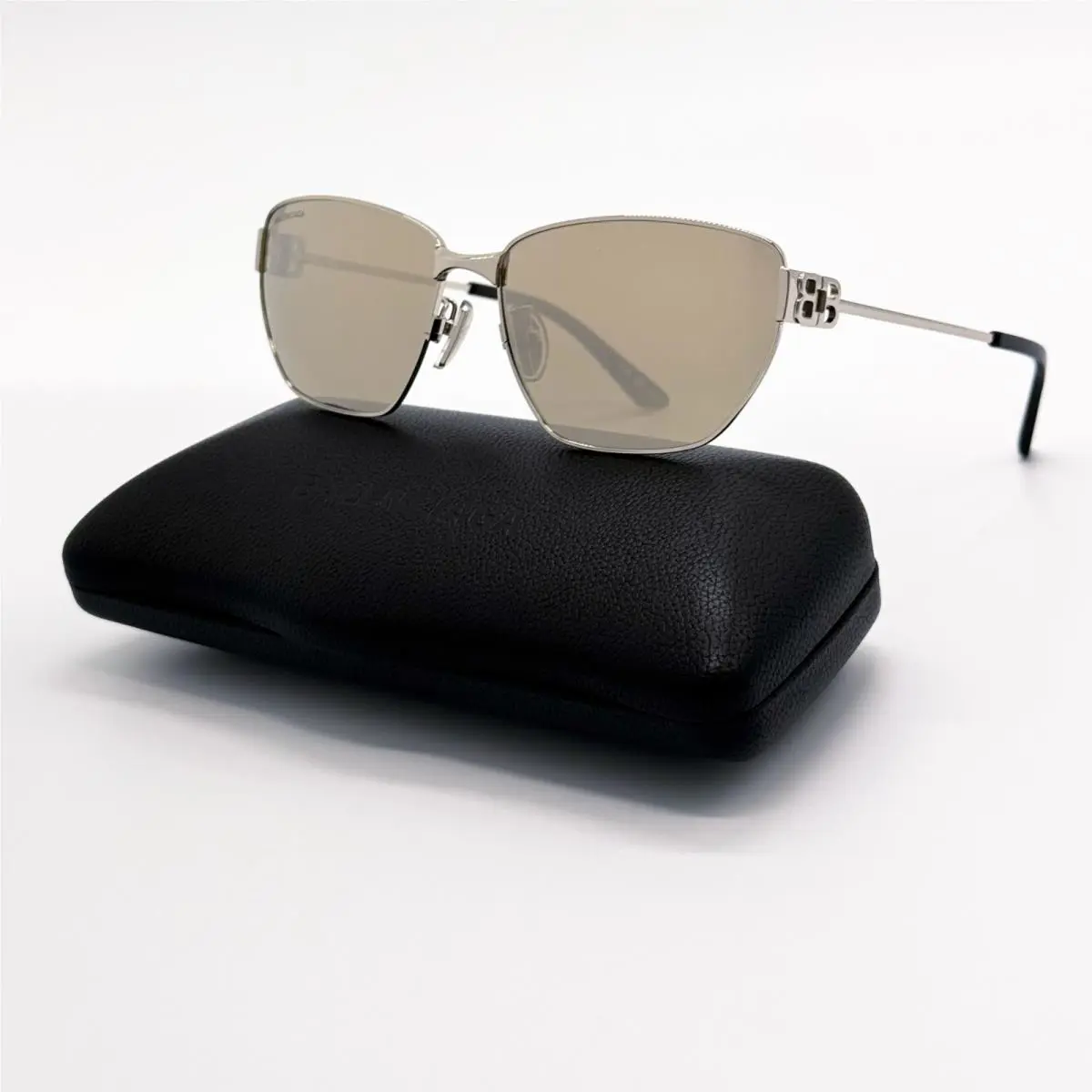 Balenciaga BB0337SK 006 Sunglasses Silver Women Eyewear Balenciaga
