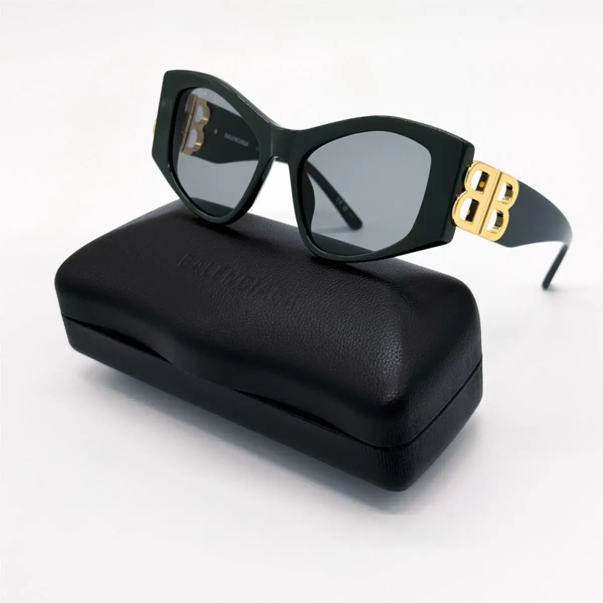 Balenciaga BB0287S 005 Sunglasses Green Cat Eye Women Eyewear Balenciaga